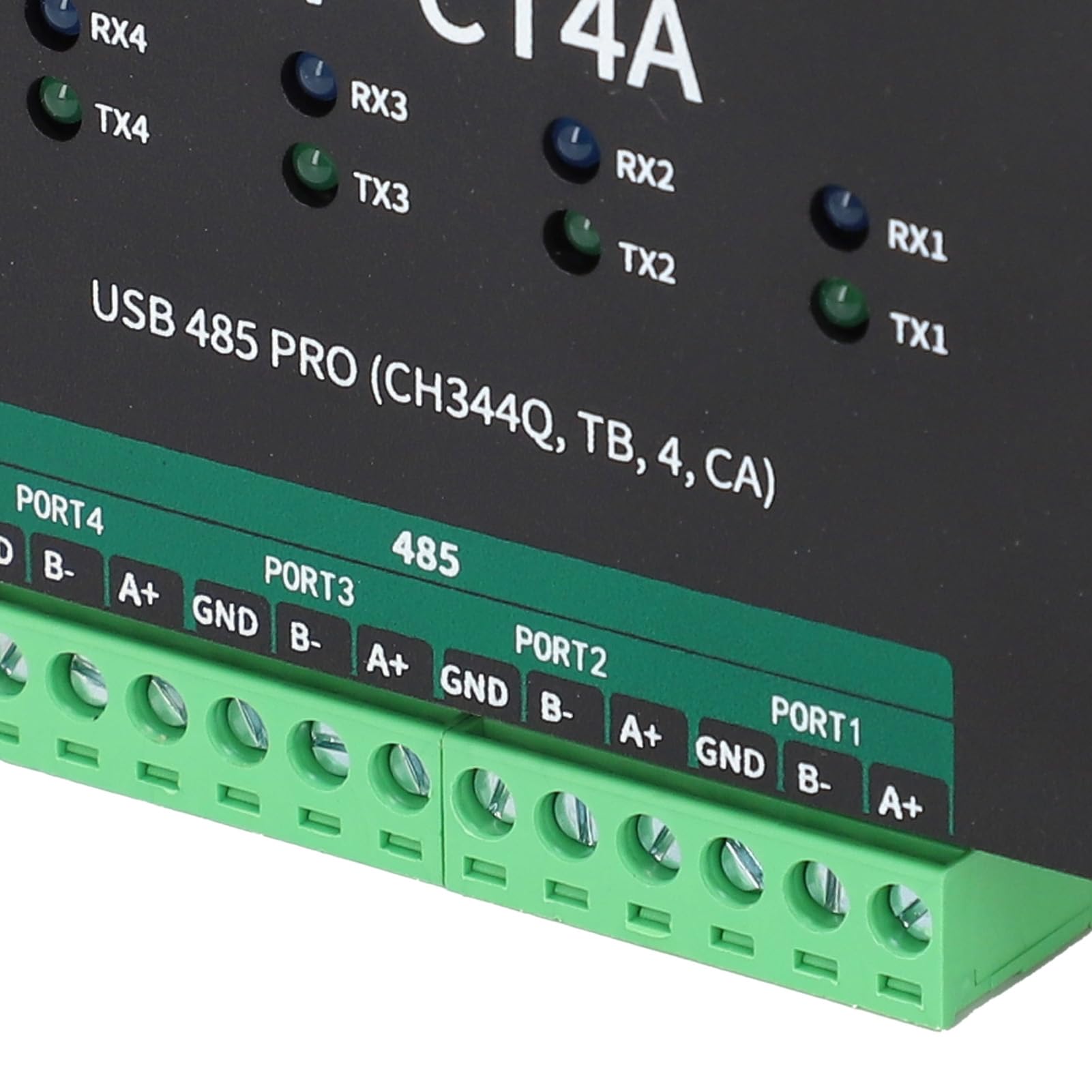Adaptador USB a RS485, USB a 4 Vías RS485 Módulo de Conversión Cable de Serie para Equipos de Control Industrial, Sobretensión y Trueno Prevención de Descarga de Gases