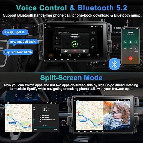 Miniatura 4 de Radio estéreo para coche 2G+32G Android 12 para Chevy Silverado GMC Sierra Buick Enclave 2007-2012, 8 pulgadas IPS pantalla táctil Radio de coche