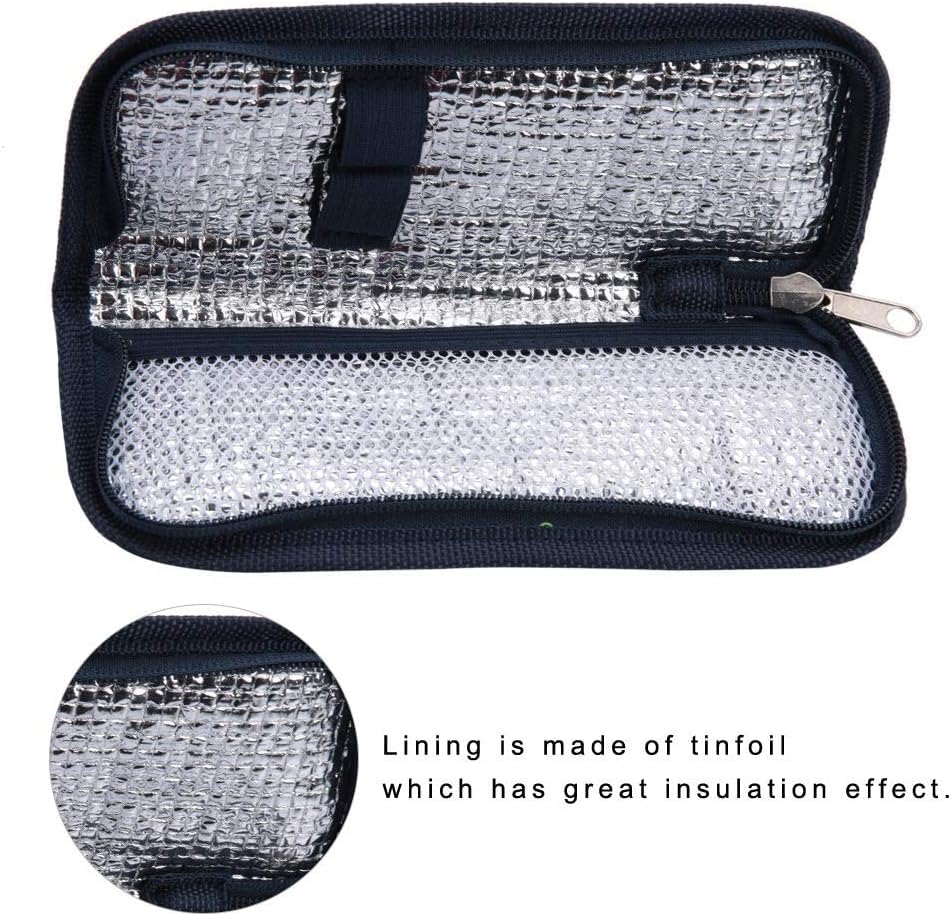 Hsthe Sea Insulin Cooler Travel Bag Diabetic Insulated Organizer Portable Carrying Pouch for Insulin and Drugs Storage (Without Ice Pack) - Image 3