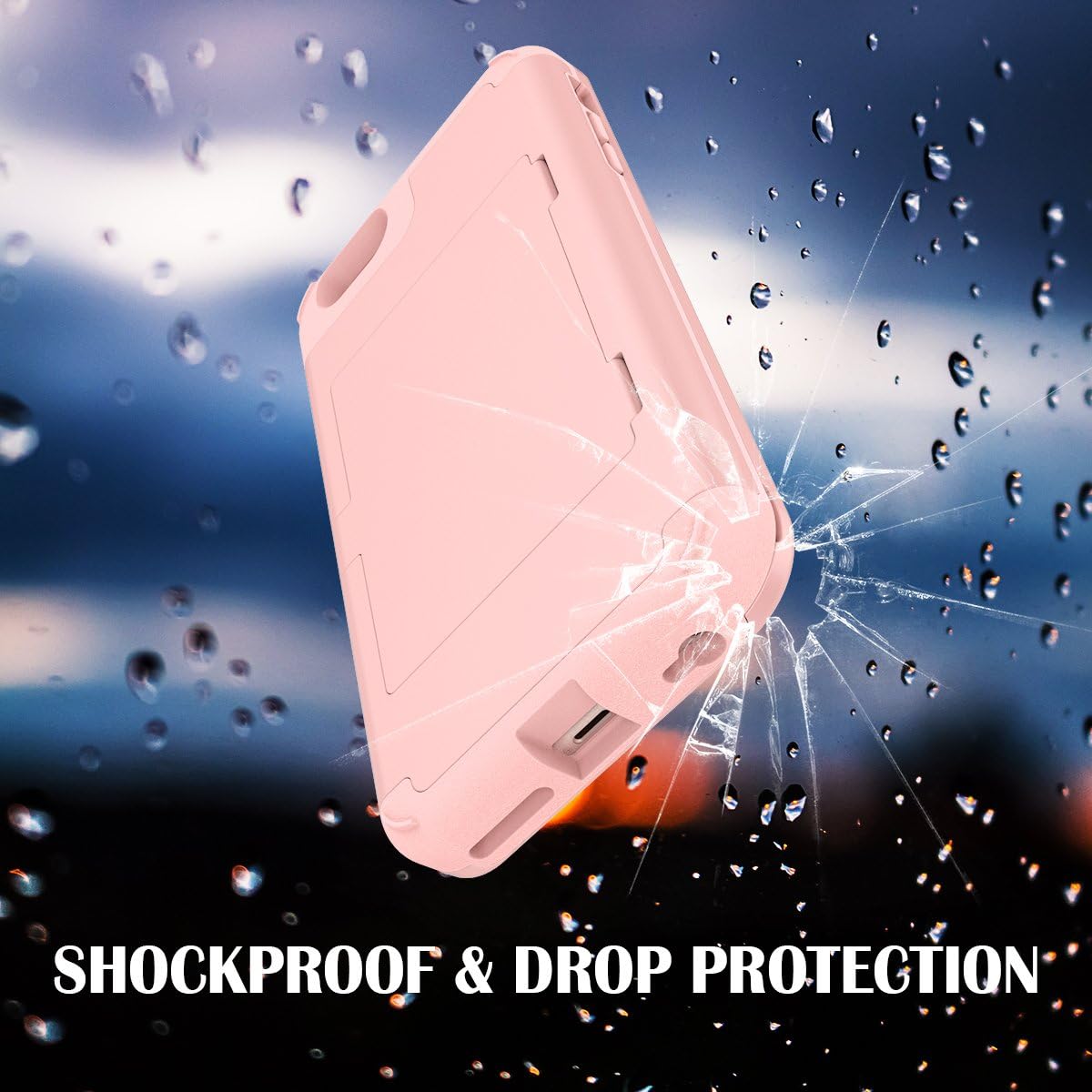 WeLoveCase iPhone 6 Plus / 6s Plus Wallet Case Defender Wallet Case with Hidden Back Mirror and Card Holder Heavy Duty Protection Shockproof Armor Protective Case for iPhone 6S Plus - Rose Gold