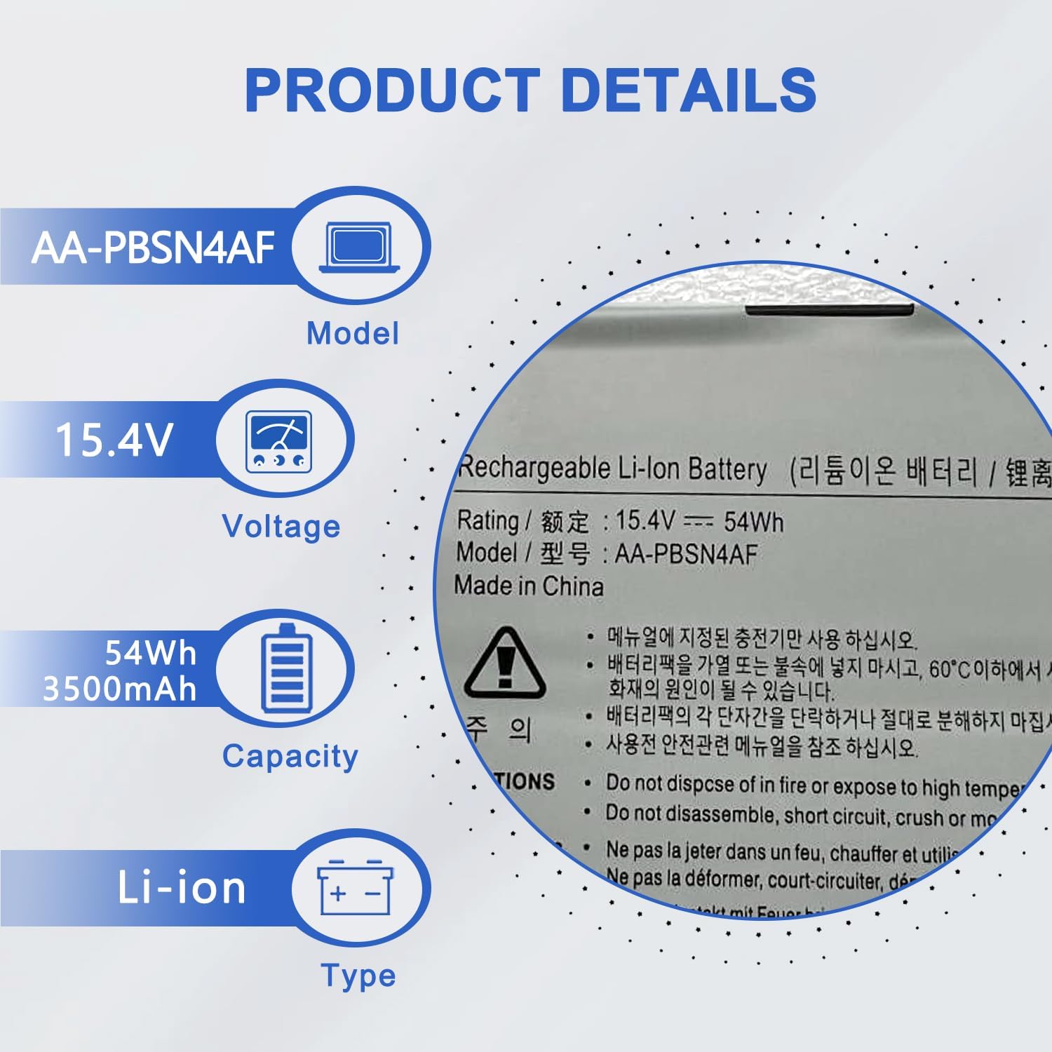 JOTACT AA-PBSN4AF Laptop Battery for Samsung Notebook 9 Pen 13" NP930SBE-K01CN NP930SBE-K06CN NP930SBE-K01US NT930SBE-K38A Series Samsung Galaxy Book Flex Alpha NP730QCJ NP730QCJ-K01US 15.4V