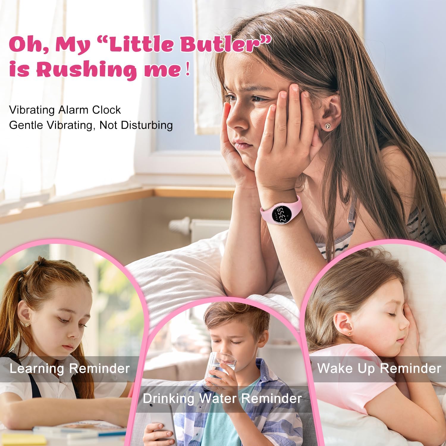 Kids Digital Watches for Girls Boys, Sports Watch with Fitness Tracker, Pedometer, Alarm Clocks, Stopwatch, No App Needed & Waterproof Kids Watch, Gift for Teens Girls Boys Ages 5-14