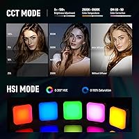 Vista 3 de NEEWER RGB62 Luz de video RGB magnética con control de APP mejorado, luz de cámara LED de color completo a 360° con 3 Cold Shoes CRI97+ 2500K-8500K