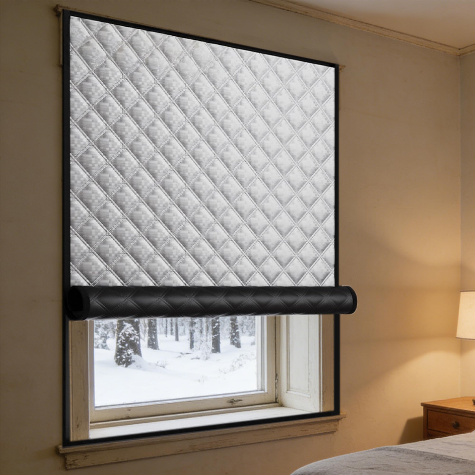 Aislante Termico Ventanas Protege 95 x 170 cm Protección contra El Frío, Impermeable, Resistente Al Viento Kit de Aislante Termico Ventanas sin Taladrar para Apartamento, Plata