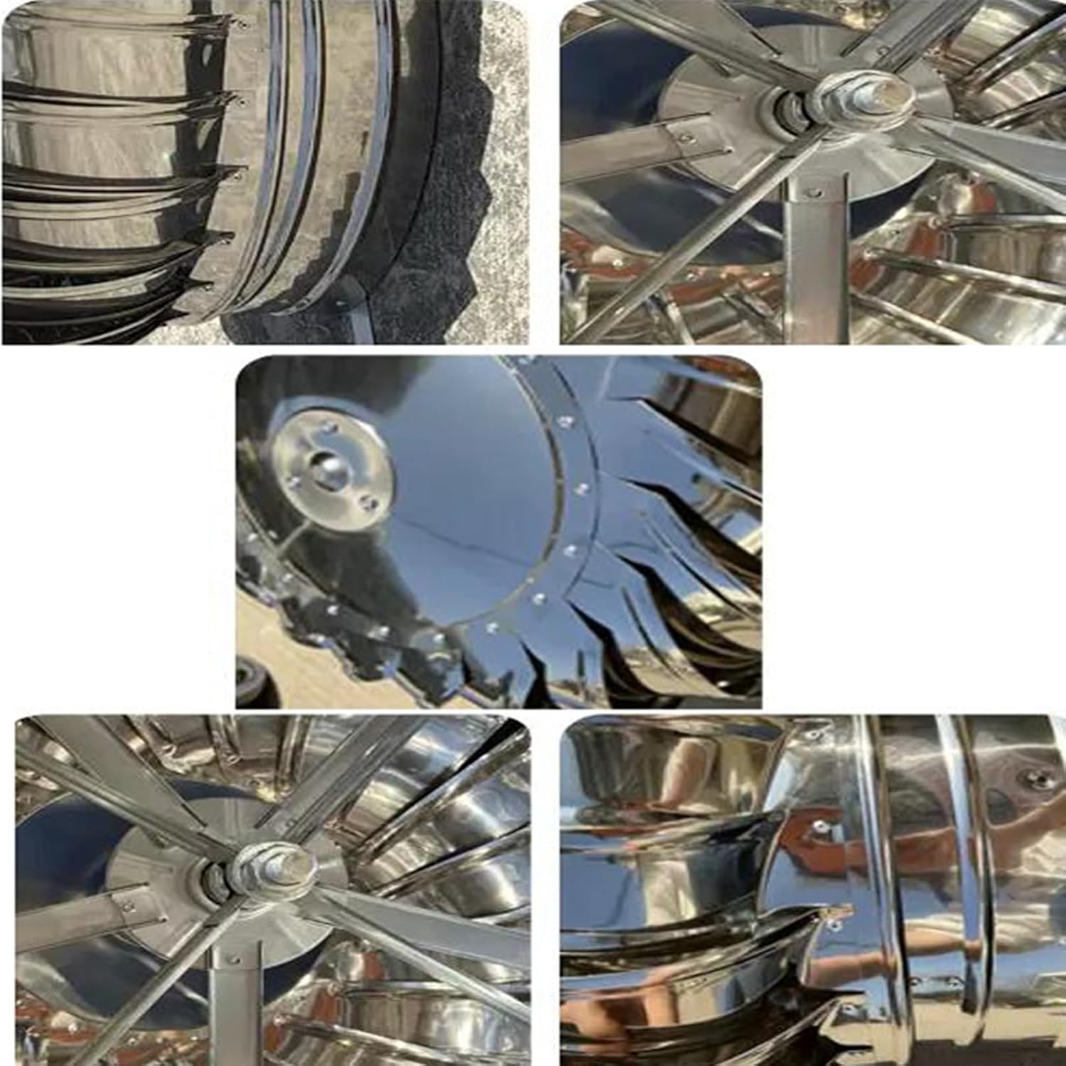 Unpowered Hood, Roof Ventilator Smoke Pipe Ball, Stainless Steel Flue Basement Exhaust Fan Ventilation Ball (Size : 200mm)