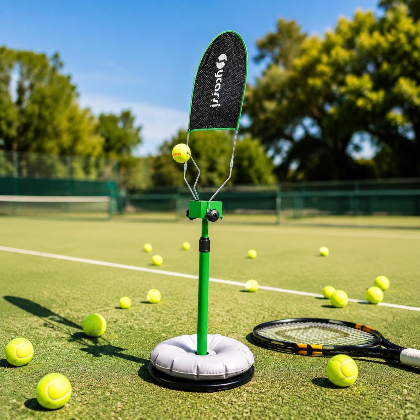 Tennis Rimbalzatore Altezza Regolabile Tennis Solitario Corda Resistente Attrezzatura Sportiva per Pratica Individuale