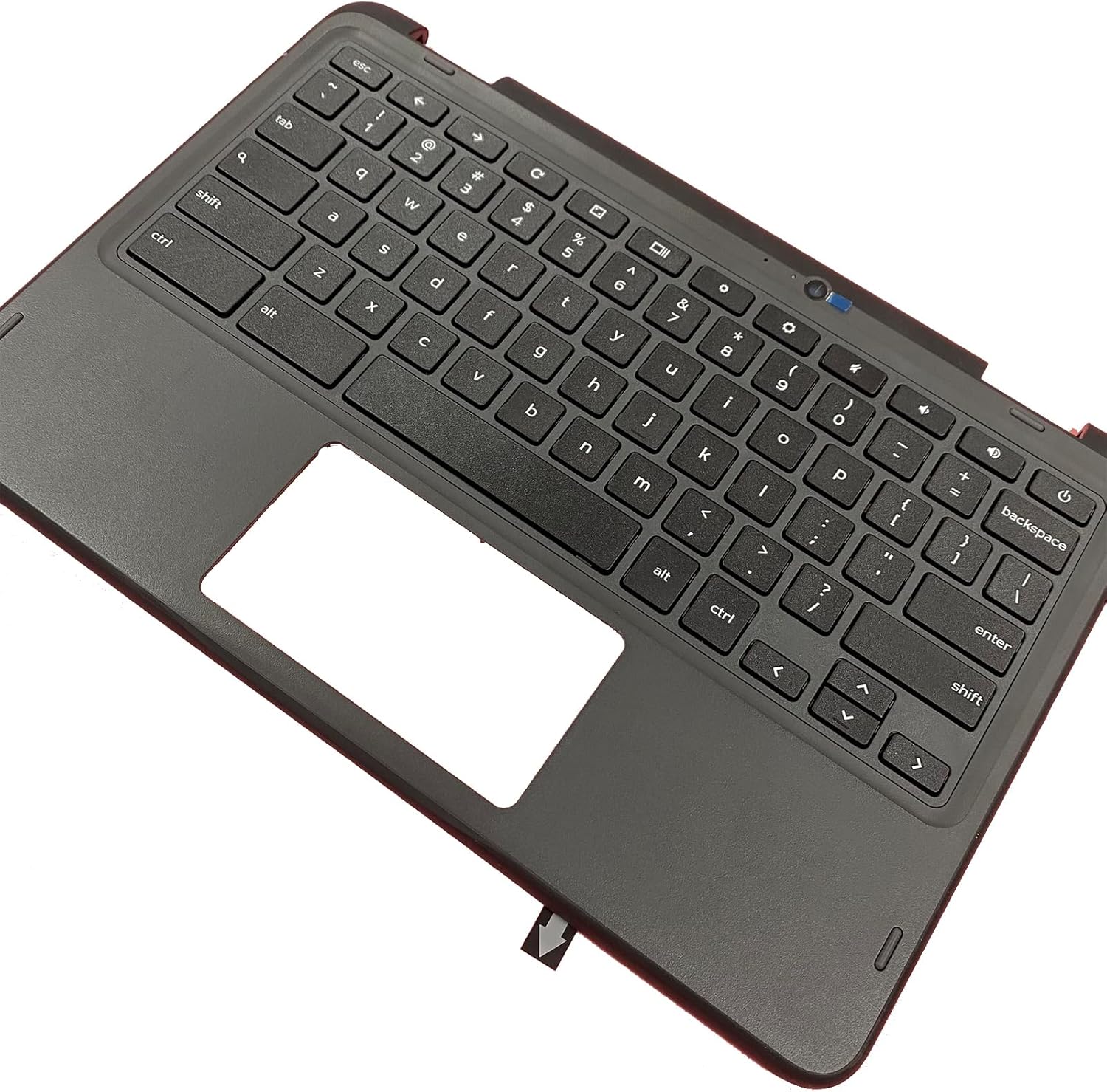 Replacement for Dell Chromebook 3100 2in1 Laptop Upper Top Cover Case Palmrest Keyboard Assembly Part with-Camera 0WFYT5 WFYT5