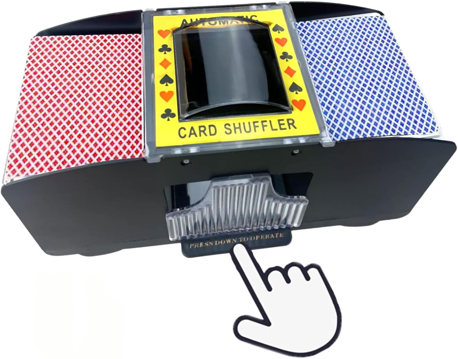 2-Deck of Playing Cards Automatic Card Shuffler - Electric Card Mixer for Home Game Nights
