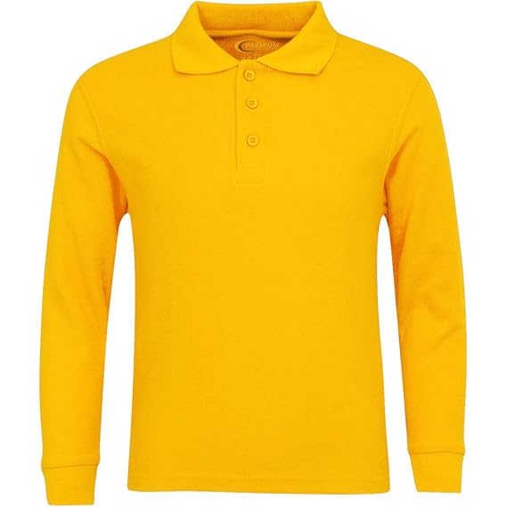 Buy Premium Mens Gold Long Sleeve Polo Shirts 2XL at Amazon.in