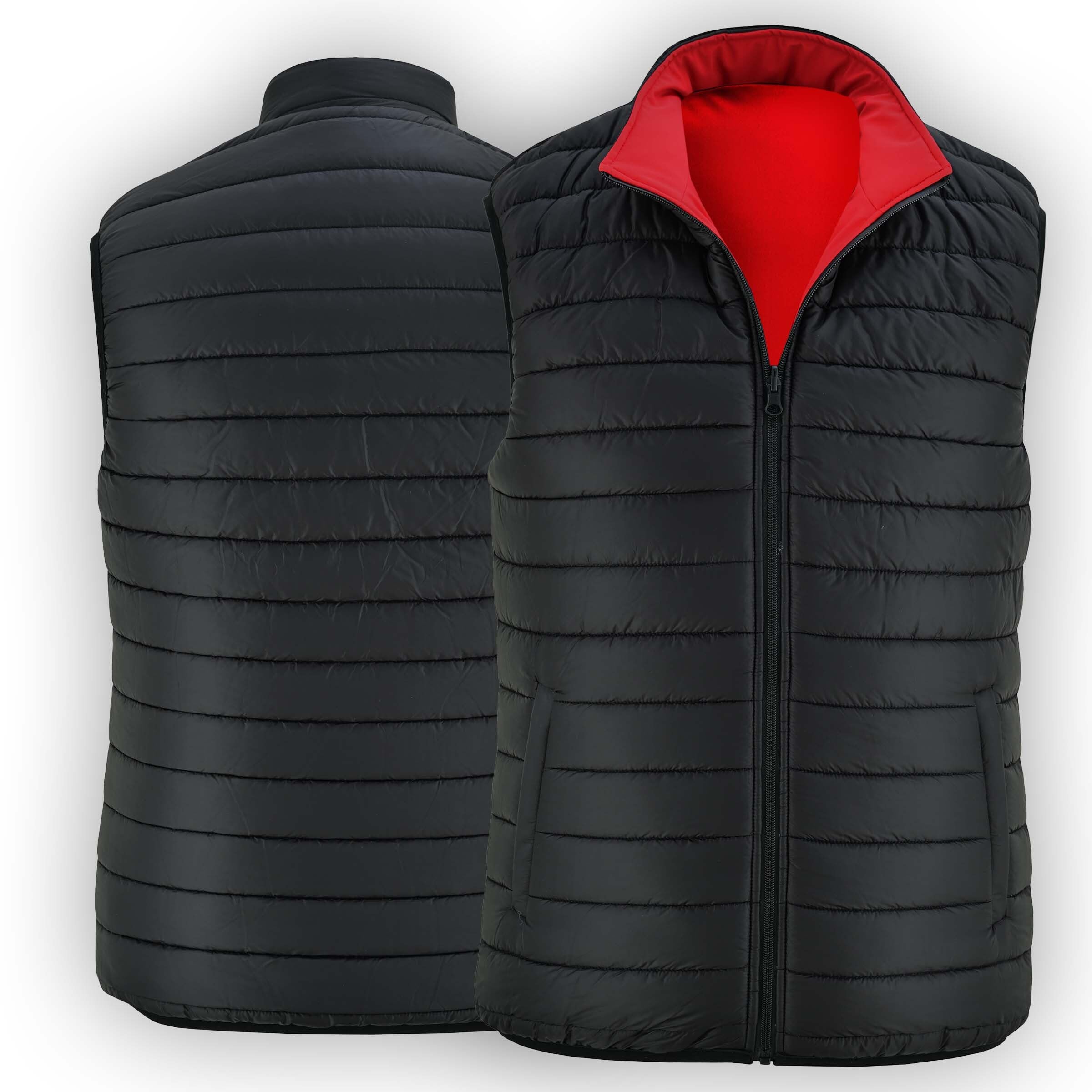 Ambick Gilet Capispalla da Uomo - Gilet Imbottito Piumino Trapuntato Reversibile e Ripiegabile da Uomo, Gilet da Golf da Uomo a Due Vie con Chiusura a Cerniera Impermeabile
