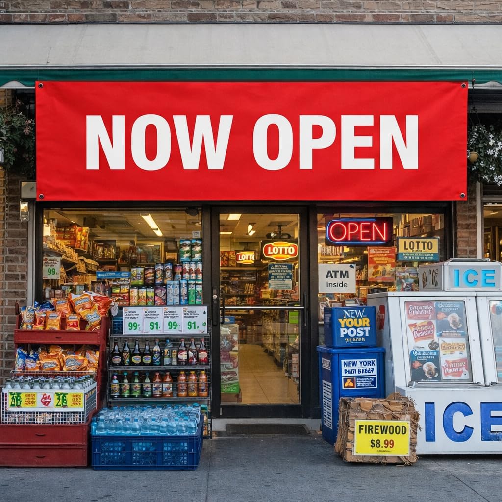 For sale/Now open3x8 Feet Large “Now Open” Banner – Bold, Weatherproof Vinyl Sign for Retail Stores & Businesses (White)