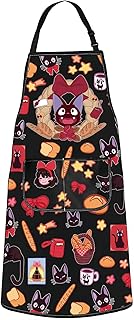 WZMPA Anime Cat Jiji Cooking Apron Kiki & Tombo Fans Gift Kiki Breakfast Chef Apron Kiki Bakery Merchandise
