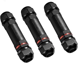 Junction Box, IP68/IP66 Waterpoof Outdoor Cable Connector, Weatherproof Electrical Wire Junction Box External Sleeve Coupl...