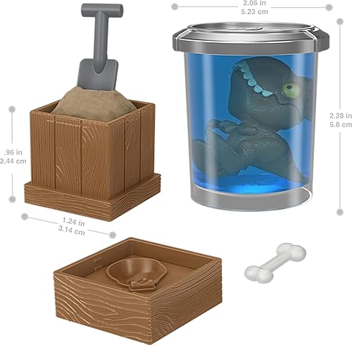 Miniatura 6 de Mattel Jurassic World Unboxing Crushivores Mini Dinosaur Toy Figure in Rip-Open Package with Multiple Compounds & Surprises, Feeding Play