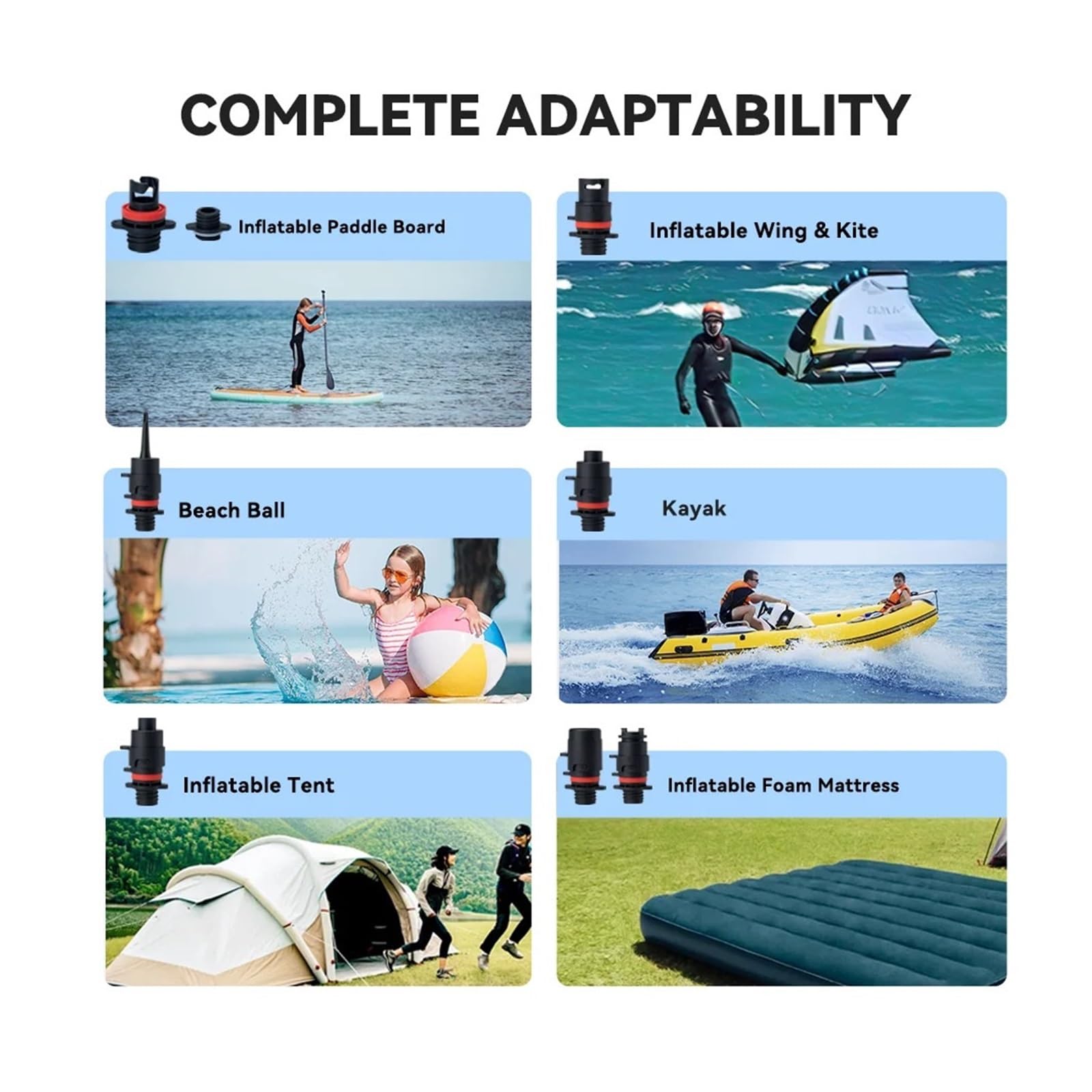 Pompa Elettrica For Gonfiaggio Di Tavole Da Paddleboard, Kayak E Barche Gonfiabili Inflazione Rapida