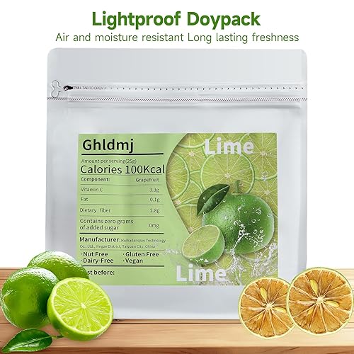 Miniatura 2 de Rodajas de lima seca, 8.82 onzas, fruta deshidratada para cócteles, 100% natural, sin aditivos, sin azúcar añadido, sabor natural y puro, adornos de