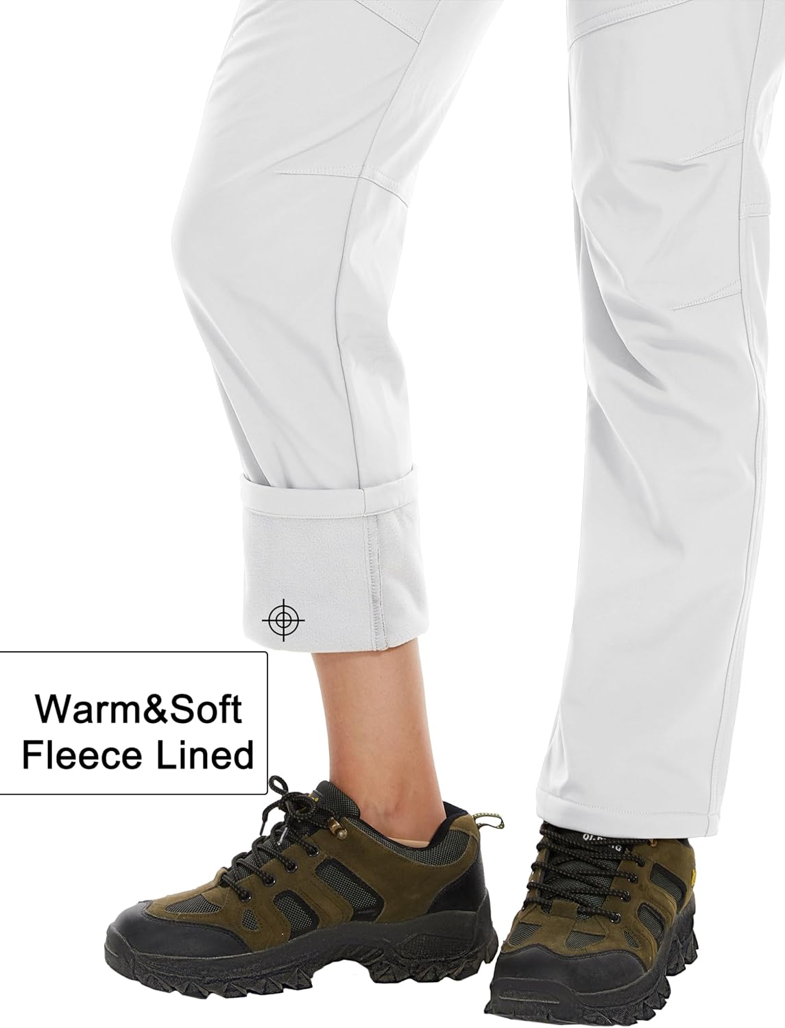 MAGCOMSEN Women's Fleece Lined Waterproof Insulated Snow Ski Pants Winter Warm Hiking Pants Outdoor Softshell - Image 3