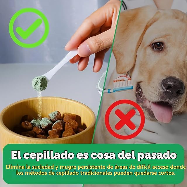 Foto 4 de 6 de Polvo de limpieza de dientes de perro 300g, polvo dental para mascotas para perros y gatos