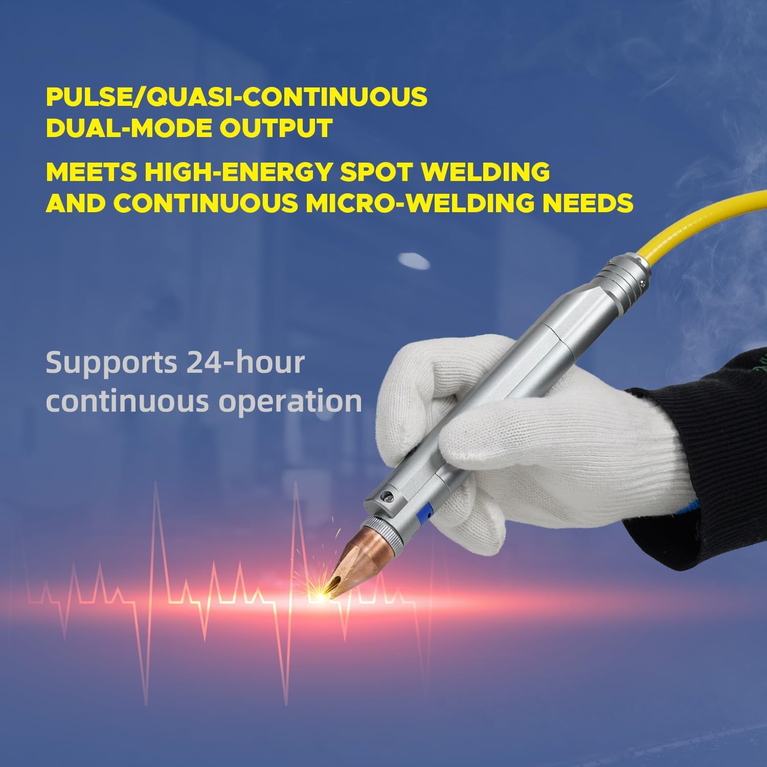 300W Thin-Plate Laser Spot Welder 2-in-1 Handheld Laser Welding Cutting Machine Air-cooled Portable Fiber Laser Welder for Stainless steel Carbon Steel Copper Iron Class 1 0.39mW