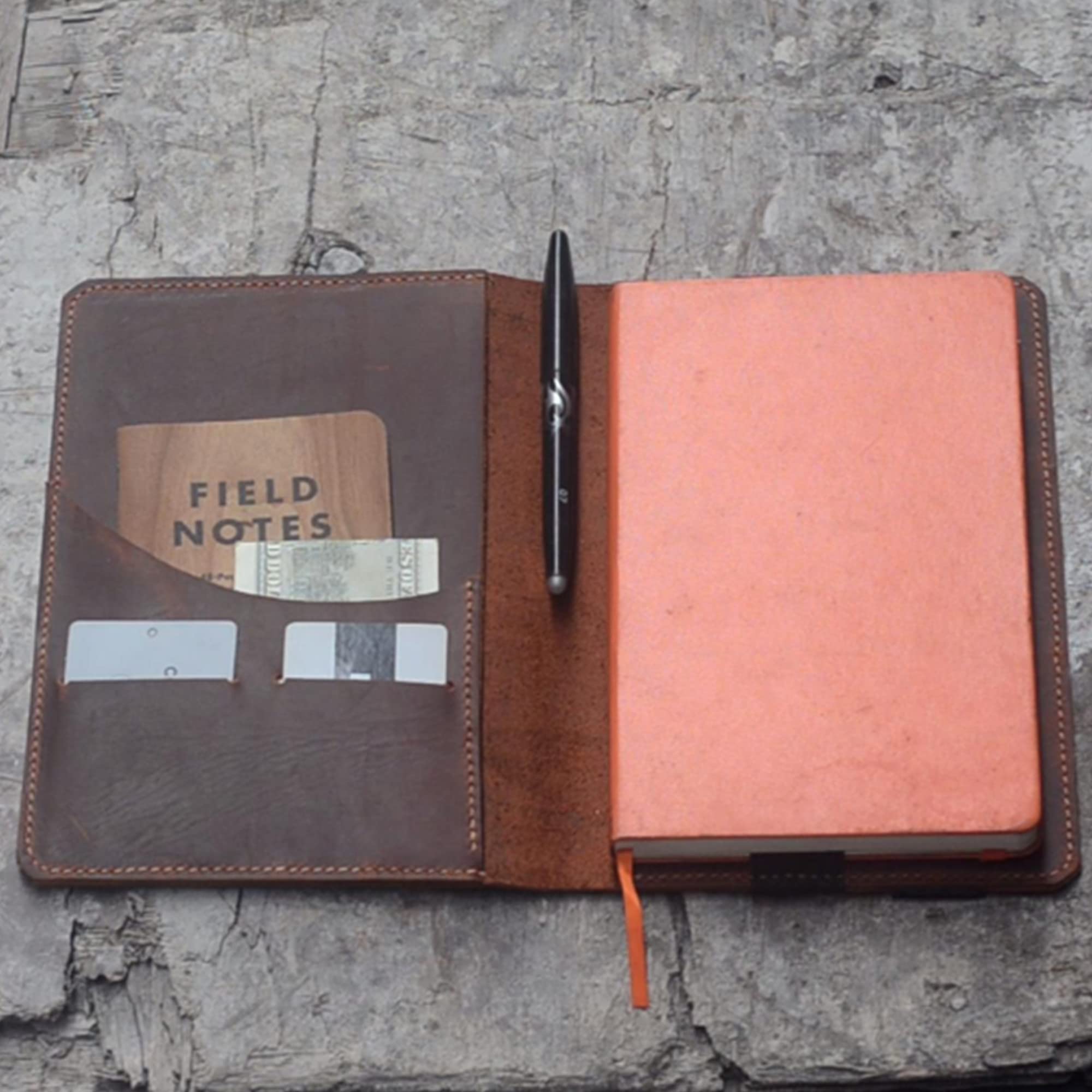 JJNUSA Refillable Gift Leather Notebook for Leuchtturm 1917 A5 Writing Vintage Leather Travel Journal Cover for Rocketbook Moleskin Medium - Image 3