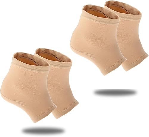 Miniatura 8 de 2 pares de calcetines hidratantes, calcetines de talón de gel suaves y ventilados, calcetines de talón hidratantes, calcetines de punta abierta para