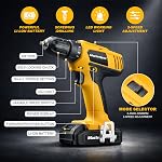 MasterSpec 20V MAX Cordless Drill Kit, 30N.m Torque, 18+1+1 Settings, Includes Li-Ion Battery Pack, Charger, Screwdriver Bit Set & LED Light for Your Drilling and Screwdriving Projects