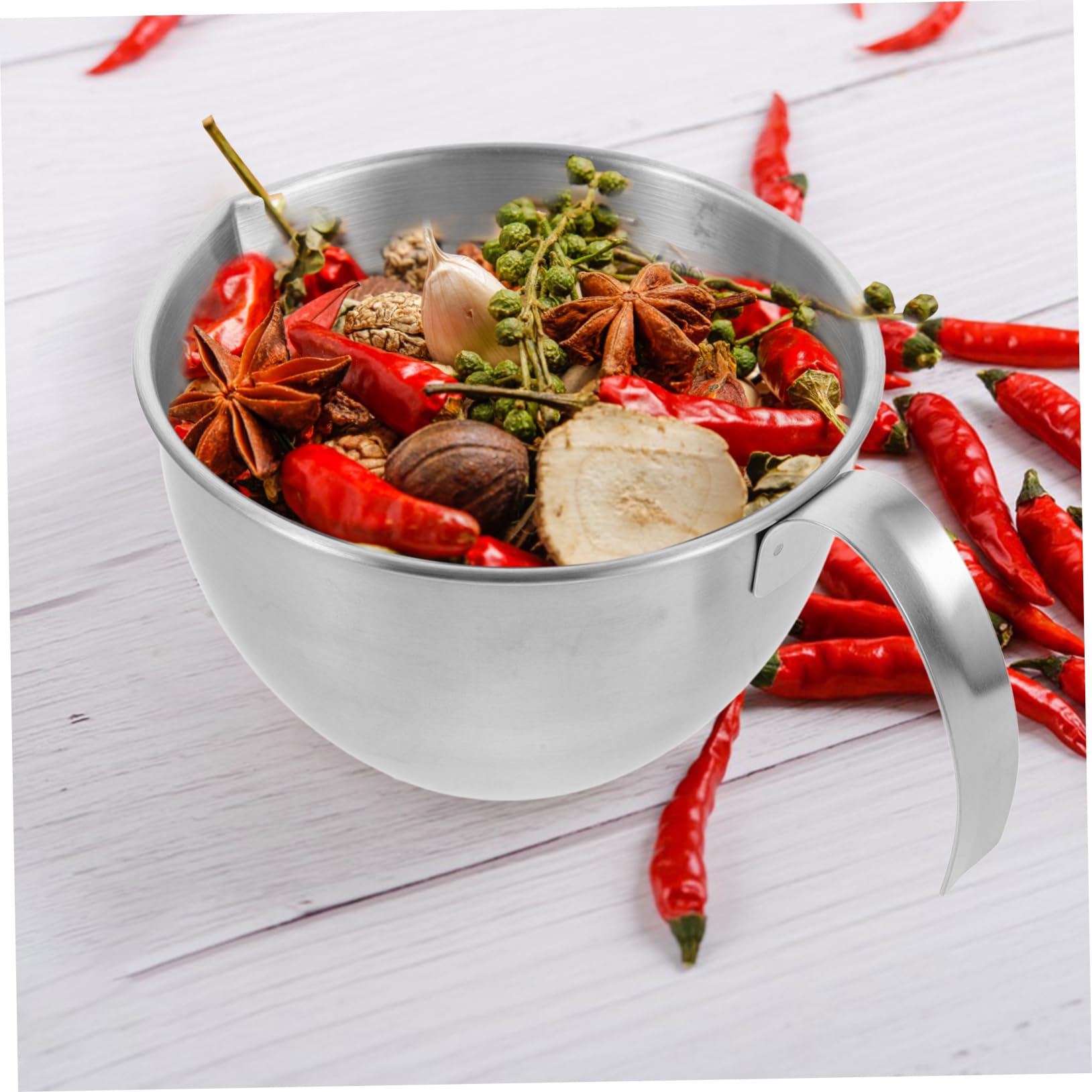 ABOOFAN 3 Piezas Cuenco de acero inoxidable recipientes para preparar comidas tazón para mezclar con asa tazón para mezclar ensalada recipiente para mezclar para hornear ensaladera