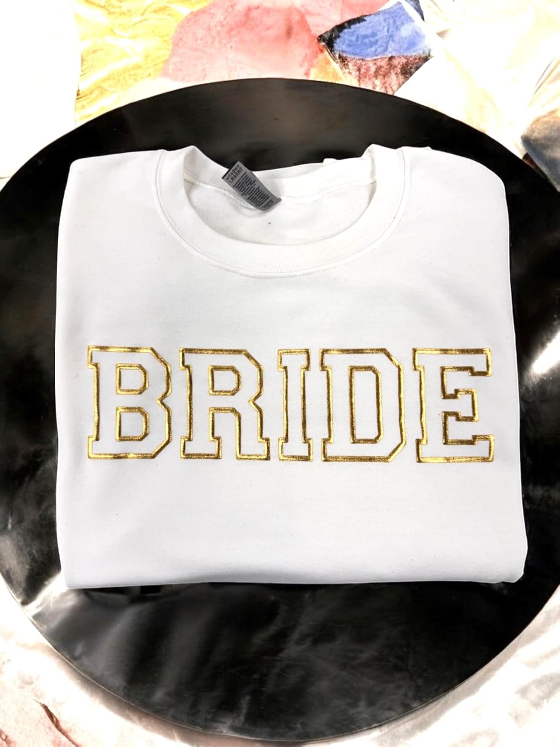 Bride sweatshirt,Bridal Shower Sweatshirt,Bride Gift,Bridal Gift,Puff Print Bride Sweatshirt,Best gift for Bride - Image 5