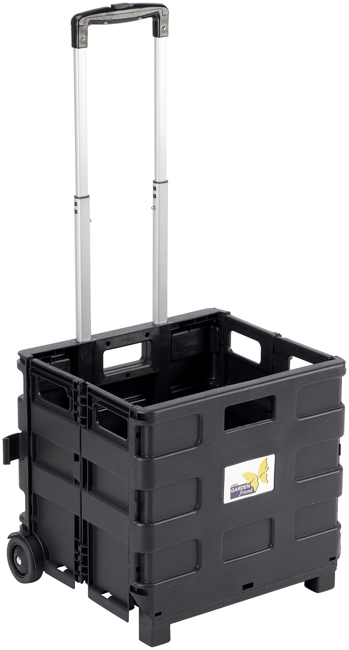 Bricoleva Carrello trasporto con cassa in plastica pieghevole portata max 25 kg