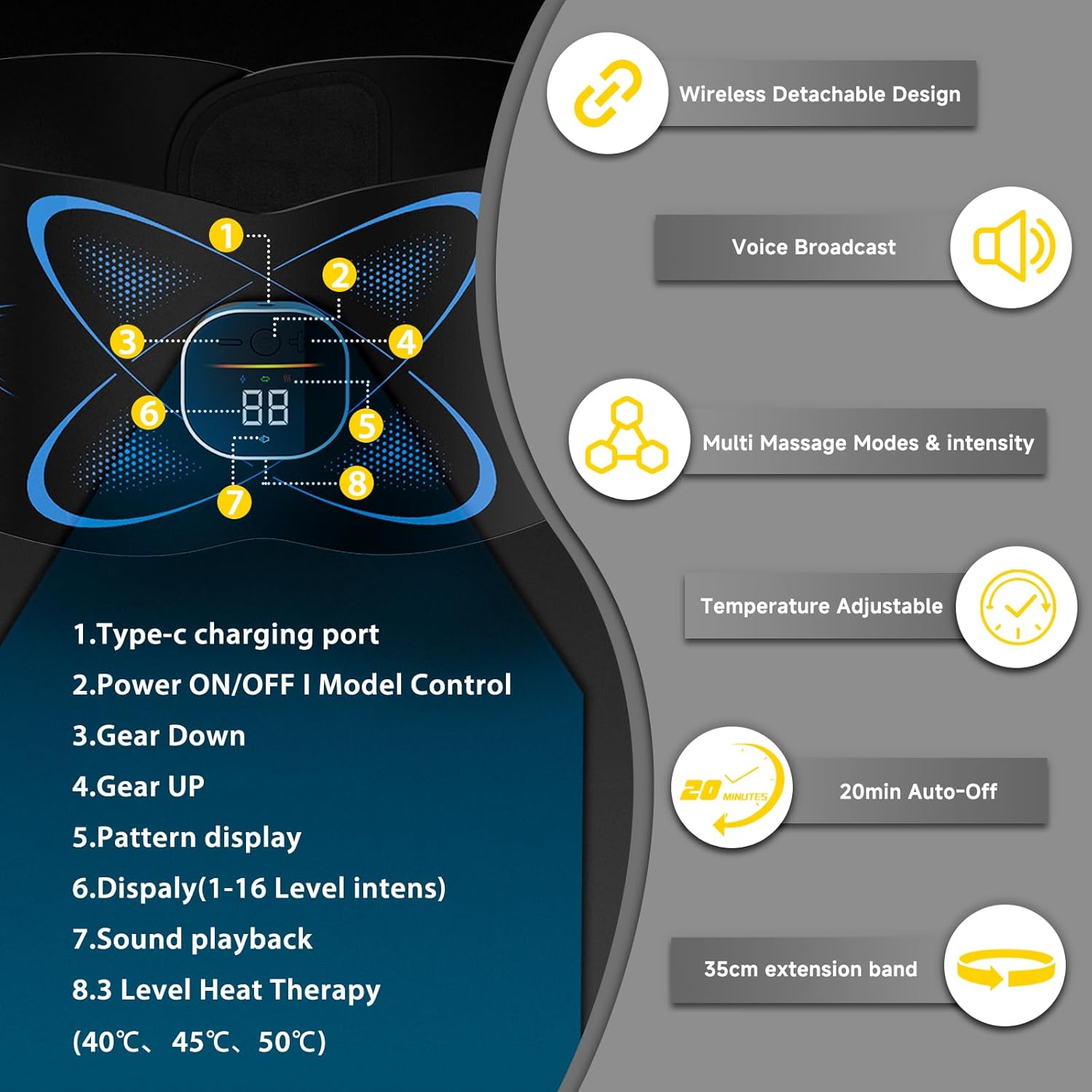 Ab Stimulator Muscle Toner, Abs Stimulator Abdominal Massage...