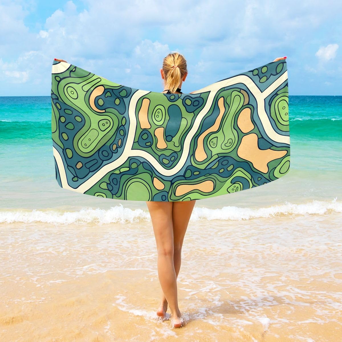 Strandtuch Eine Karte Duschtuch Taufe 80x130Cm