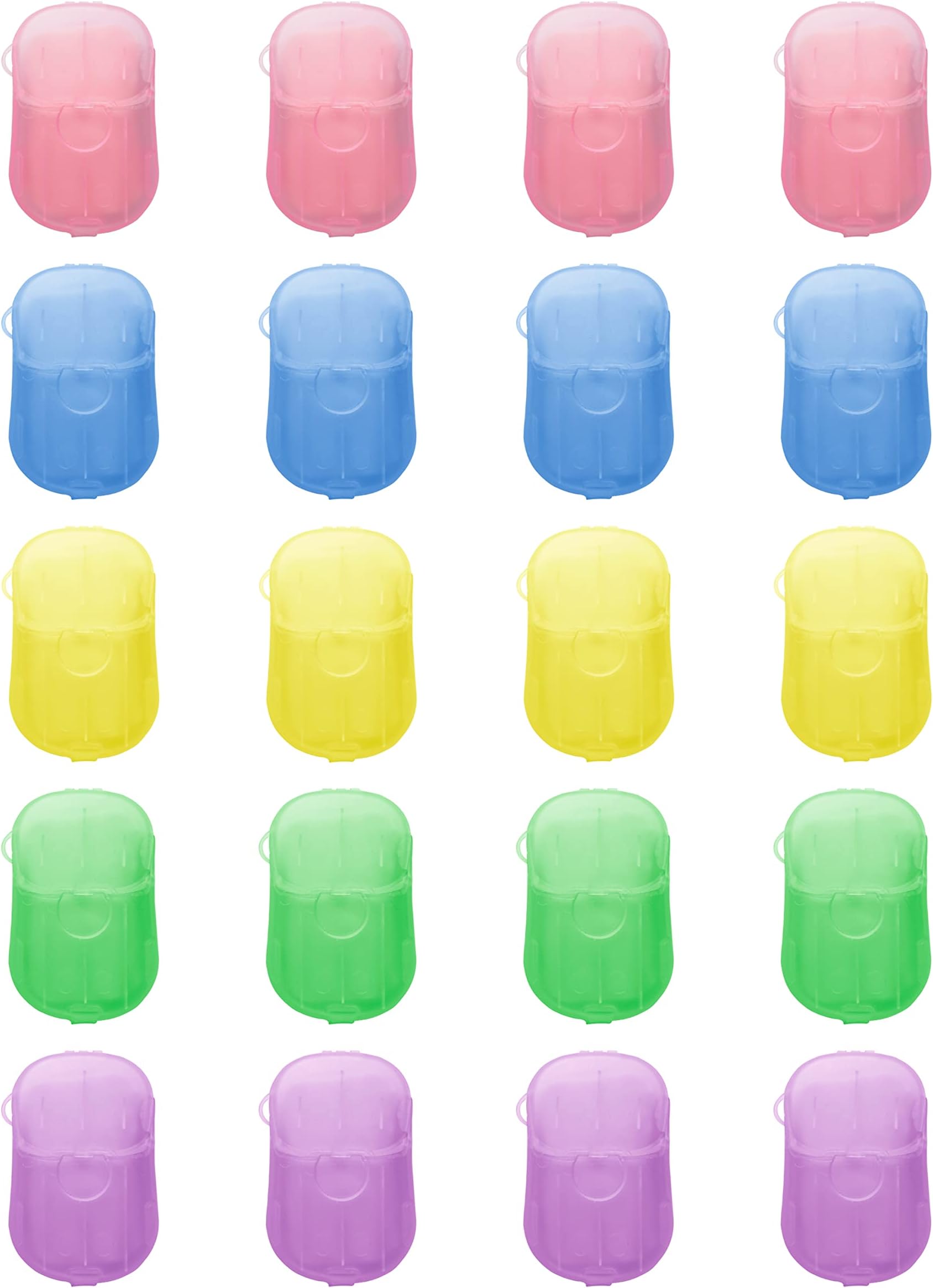 DF DUALFERV Paper Hand Soap Sheets for Traveling, 20 Pack (400 Sheets) Mini Portable Hand Soap Sheets, Scented Disposable Soap Sheet, Colorful Camping Soap Sheets, Travel Soap Sheets for Hand Washing