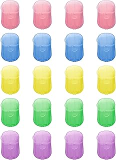 DF DUALFERV Paper Hand Soap Sheets for Traveling, 20 Pack (400 Sheets) Mini Portable Hand Soap Sheets, Scented Disposable Soap Sheet, Colorful Camping Soap Sheets, Travel Soap Sheets for Hand Washing
