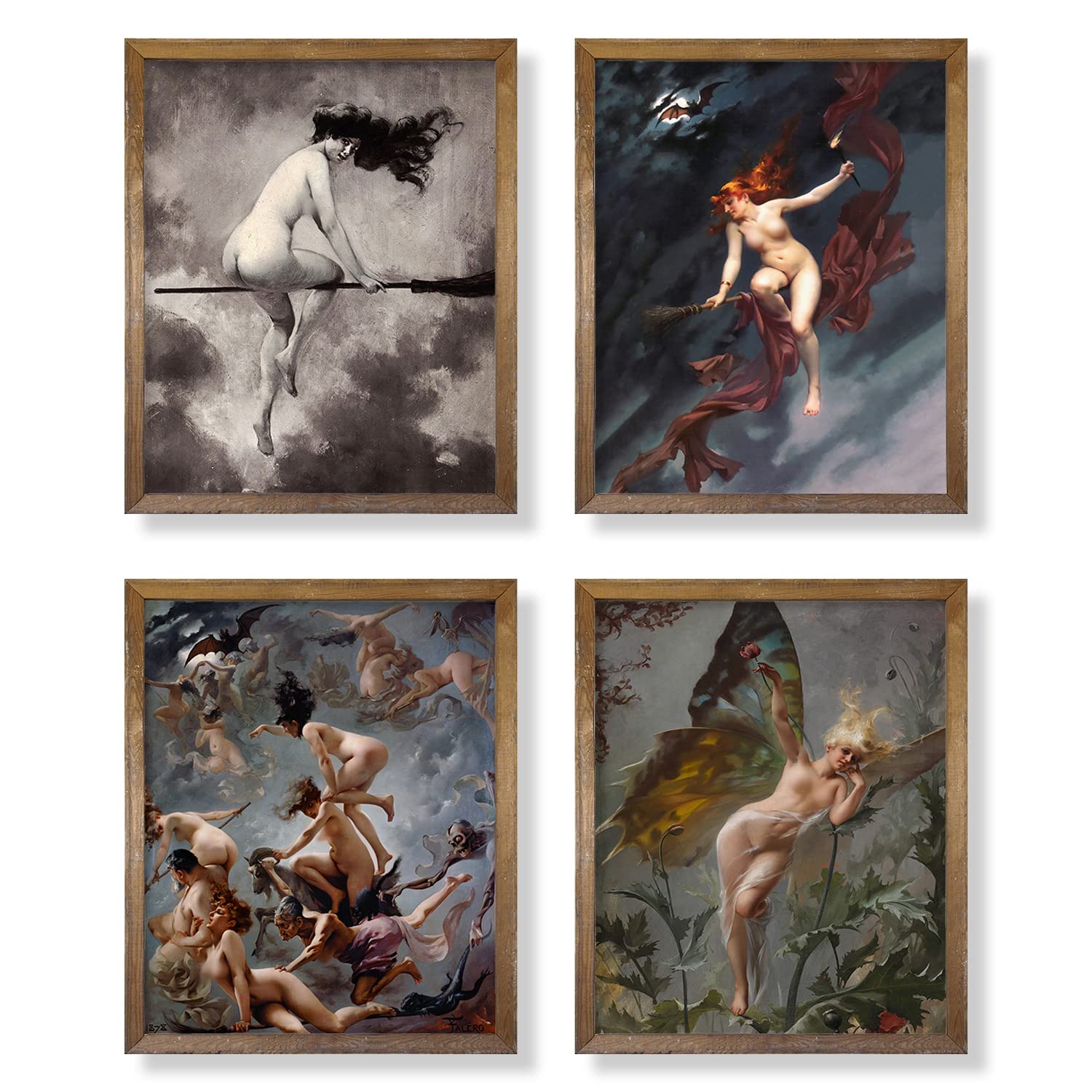 Goth Decor - Gothic Wall Art - 8x10 Unframed - Witchcraft Witch Wall Decor -Witchy Room Decor for Bathroom Bedroom Kitchen - Wicca Wiccan Coven Decor - Vintage Creepy Scary Pagan Gifts Poster Picture