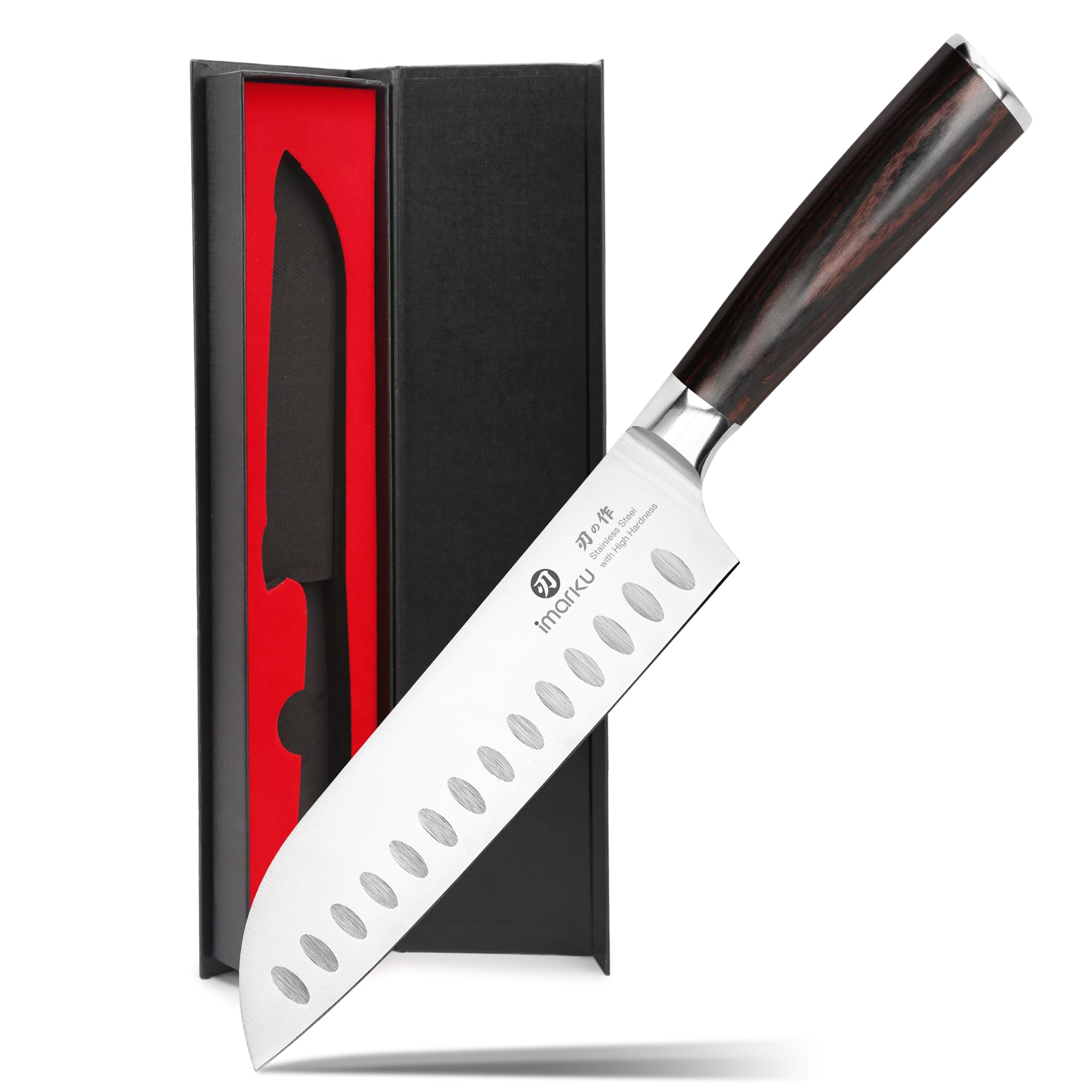 imarku Santoku Messer 17 cm, Profi Japanisches Küchenmesser,