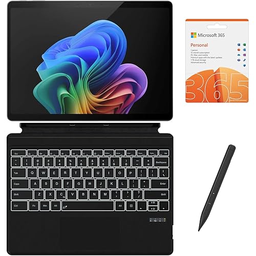 Microsoft Surface Pro 13" 3K 120Hz OLED Touchscreen 2-in-1 Tablet Laptop, 12-Core Snapdragon 45 Tops NPU, 16GB RAM 512GB SSD, Backlit Keyboard, Stylus, MS 365, 14-hr Battery, Win 11 Pro (Renewed)