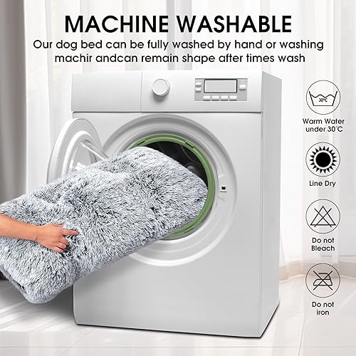 Miniatura 6 de MINGT Cama para perro, cama lavable para perros grandes, almohadilla antideslizante para mascotas para perros medianos y pequeños, uso en interiores