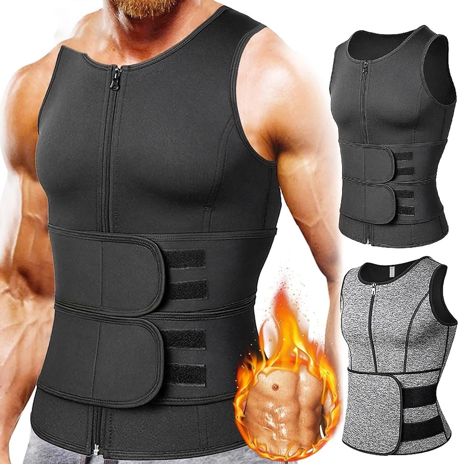 Men Back Waist Posture Corrector for Posture for Men, Back Support Brace for Men - Back Brace Posture Corrector Under Clothes (Color : Gray, Size : XL)
