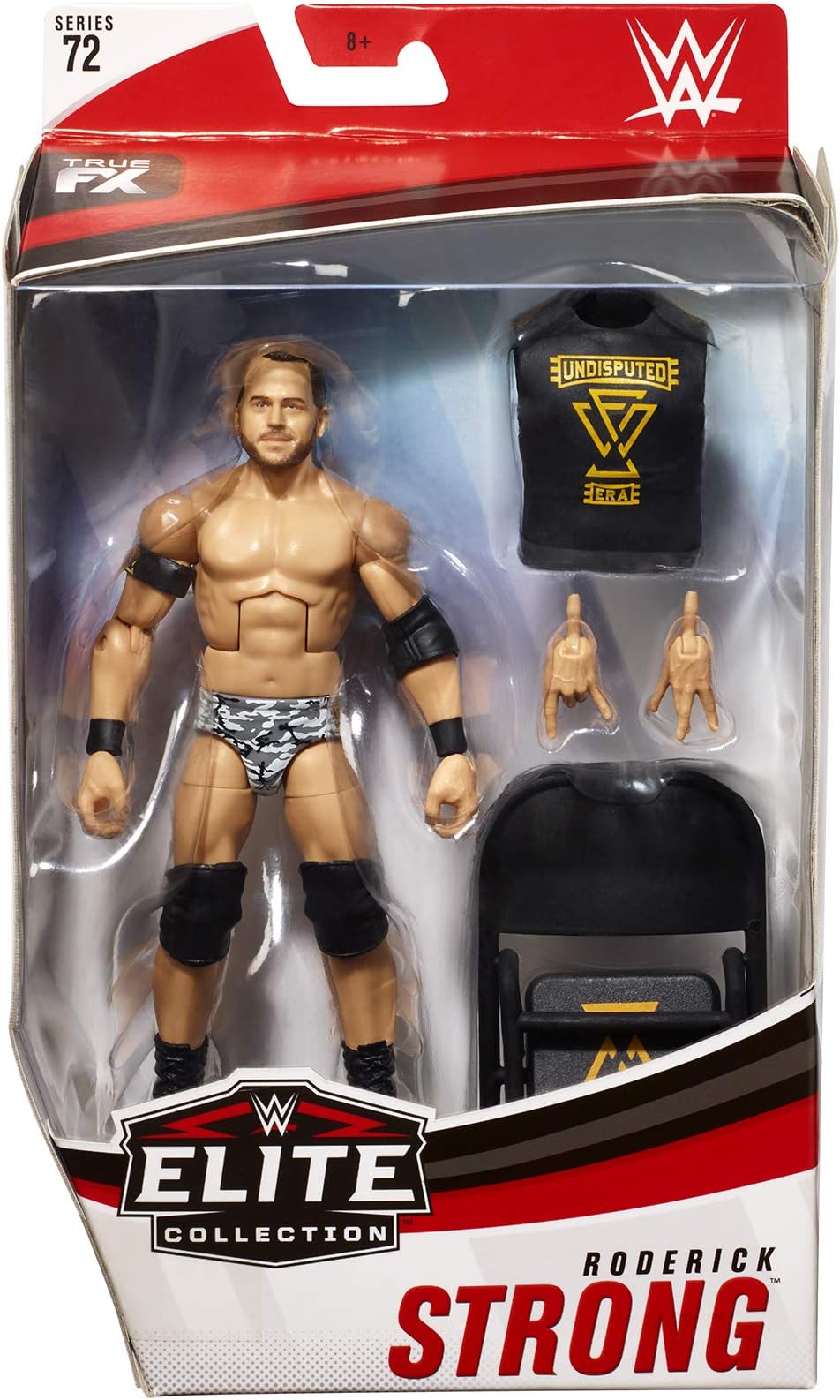 WWE Roderick Strong Elite Series #72 Deluxe Action Figure with Realistic Facial Detailing, Iconic Ring Gear & Accessories