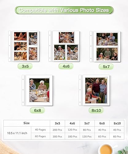 Miniatura 118 de Popotop Álbum de fotos autoadhesivo para álbumes de recortes de 4 x 6 pulgadas, 5 x 7 pulgadas, 8 x 10 pulgadas, álbumes de fotos de bricolaje como