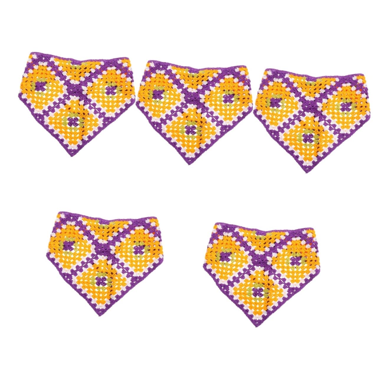FRCOLOR 2Pcs Fascia Triangolare Fasce Di Trucco Fascia Lavorata A Maglia Delle Sciarpe Testa Fazzoletto All'Uncinetto Bandana Fasce All'Uncinetto Bandana