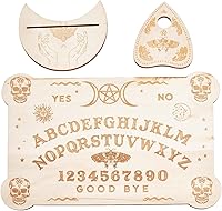 Vista 1 de CREATCABIN Tablero de madera para péndulo, tablero de tarot, kit de soporte de cartas de madera con plancha y radiestesia, mensaje metafísico