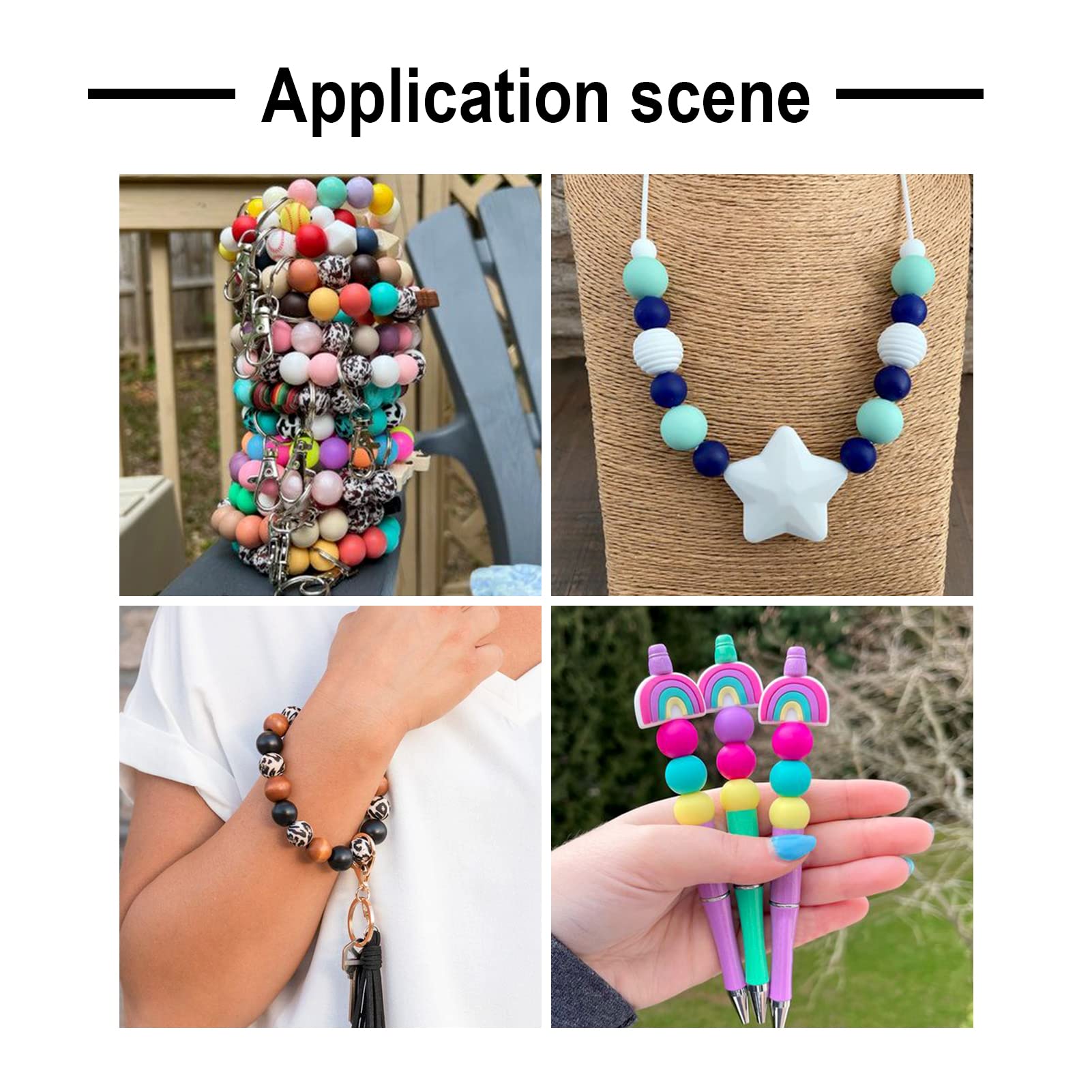 Airssory Lot De 120 Perles Rondes En Silicone Pour Loisirs