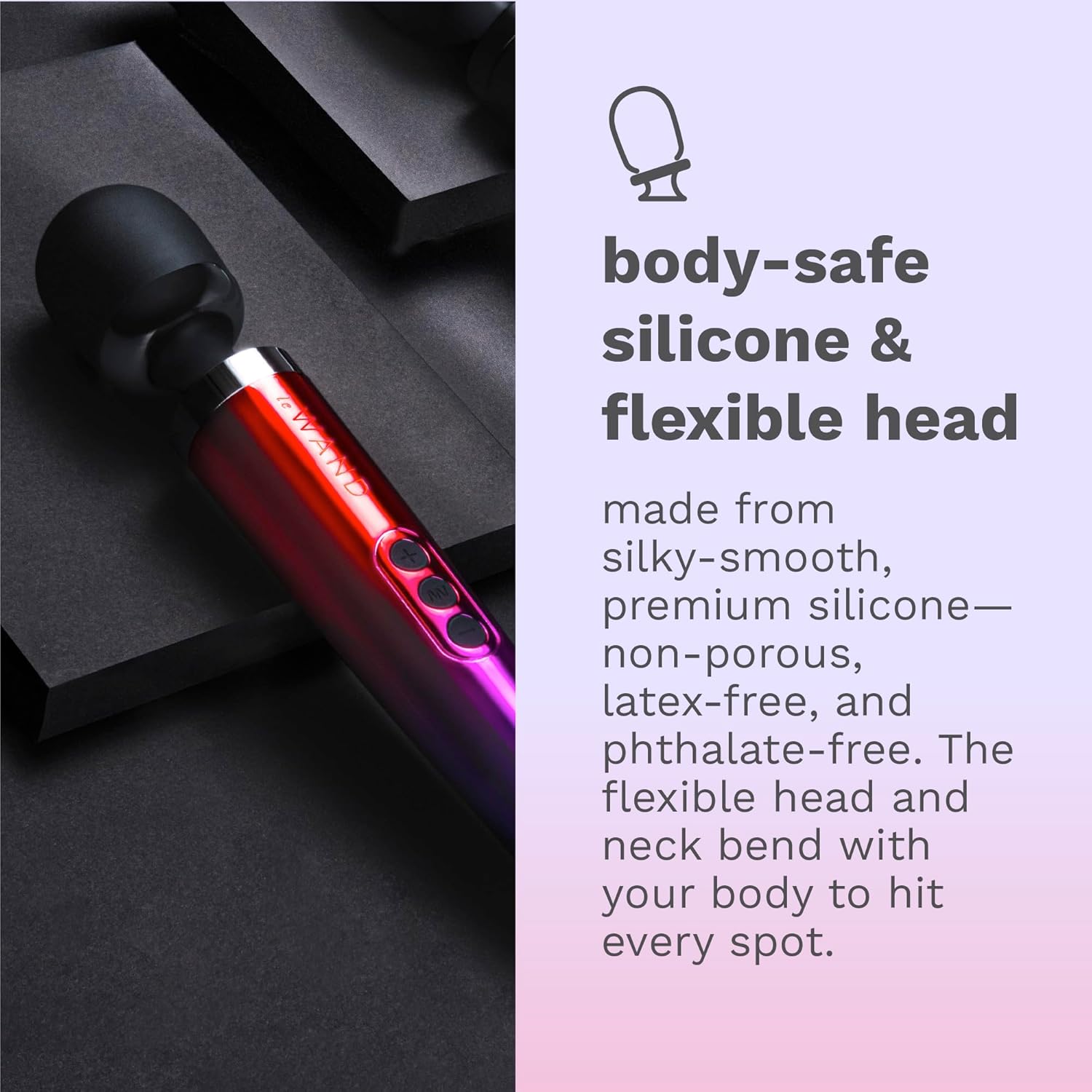 Le Wand Plug-in Vibrator Wand - Diecast Vibrating Massager Stimulator (Ombre)