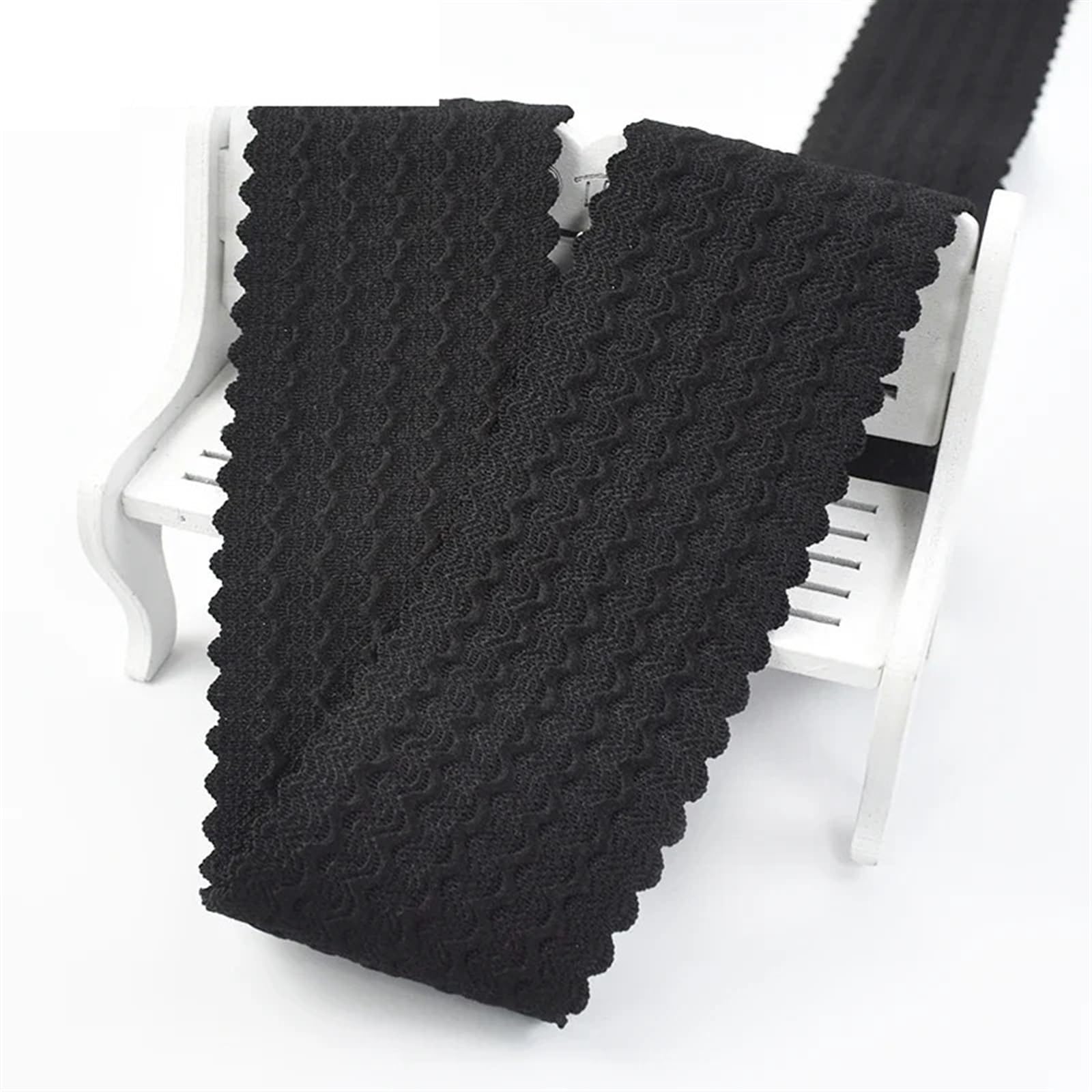 Bande Elastiche 3/5/10M 40/50/60/70mm Larghezza Elastici Gonna Pantaloni Cintura Nastro di Gomma Fai da Te Vestiti Accessori Cucire(Black,10Meters,70mm)