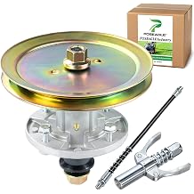 GY21098 Spindle Assembly with GX20367 Spindle Pulley Replace John Deere AUC15811 GY20454 GY20962 for John Deere D105 D100 D110 D120 D125 D130 E100 E110 E130 LA100 LA105 LA110 LA115 LA135 Deck