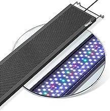 hygger Sun Moon LED Aquarium Light, Full Spectrum Fish Tank Light Day-Night Dual Timer, Adjustable 6 Timer 10 Brightness 8 Colors for Planted Freshwater Tank