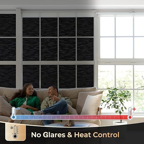 Miniatura 24 de rabbitgoo Película de privacidad para ventana, película de vidrio esmerilado, cubierta de vinilo extraíble para puertas, bloqueo UV, decorativa