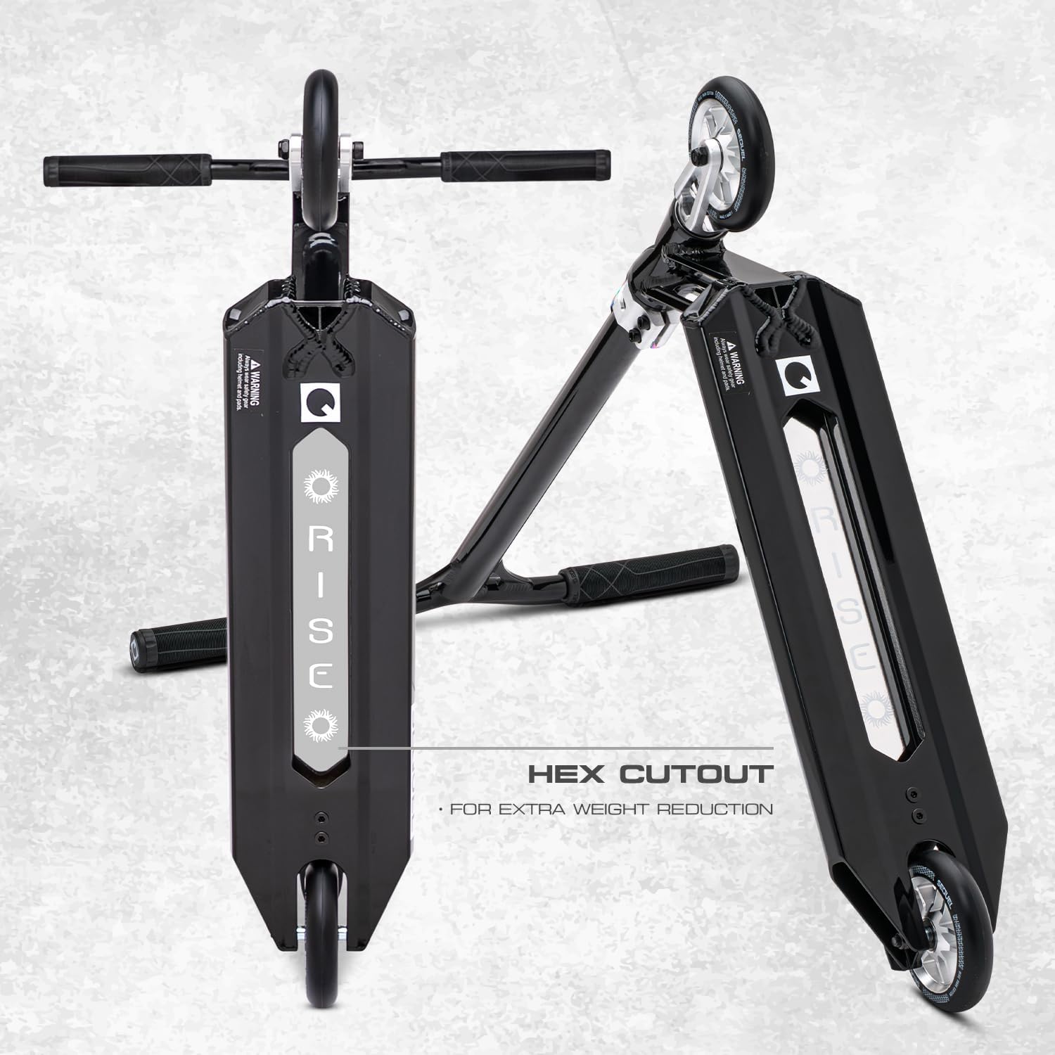 Sequel Rise Stunt Scooter – Complete Pro Trick Scooter with Aluminum Frame, 110mm Wheels, 220 lbs Weight Capacity, Ages 8+