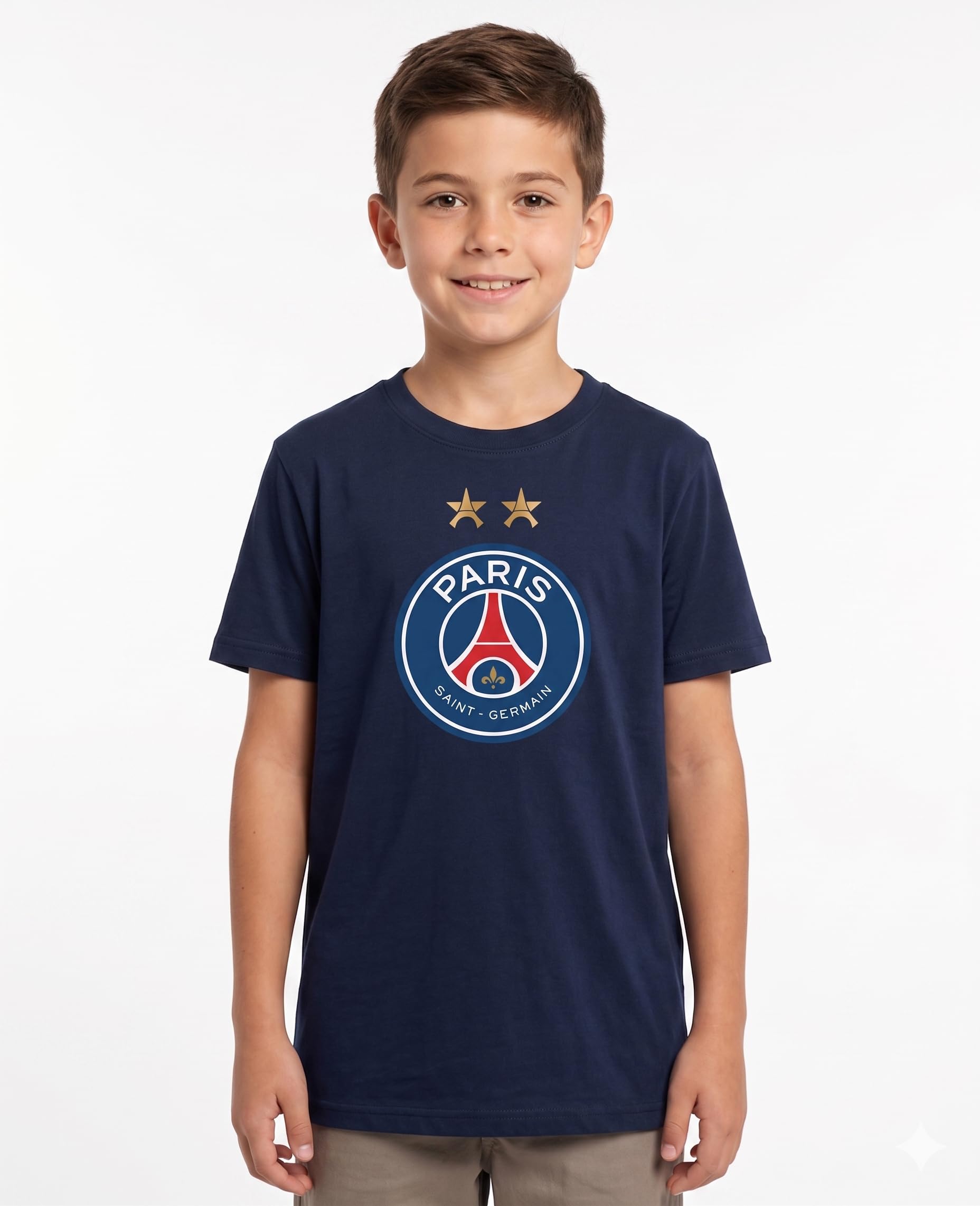 PSG T-Shirt Enfant 2 étoiles - Collection Officielle Paris Saint Germain
